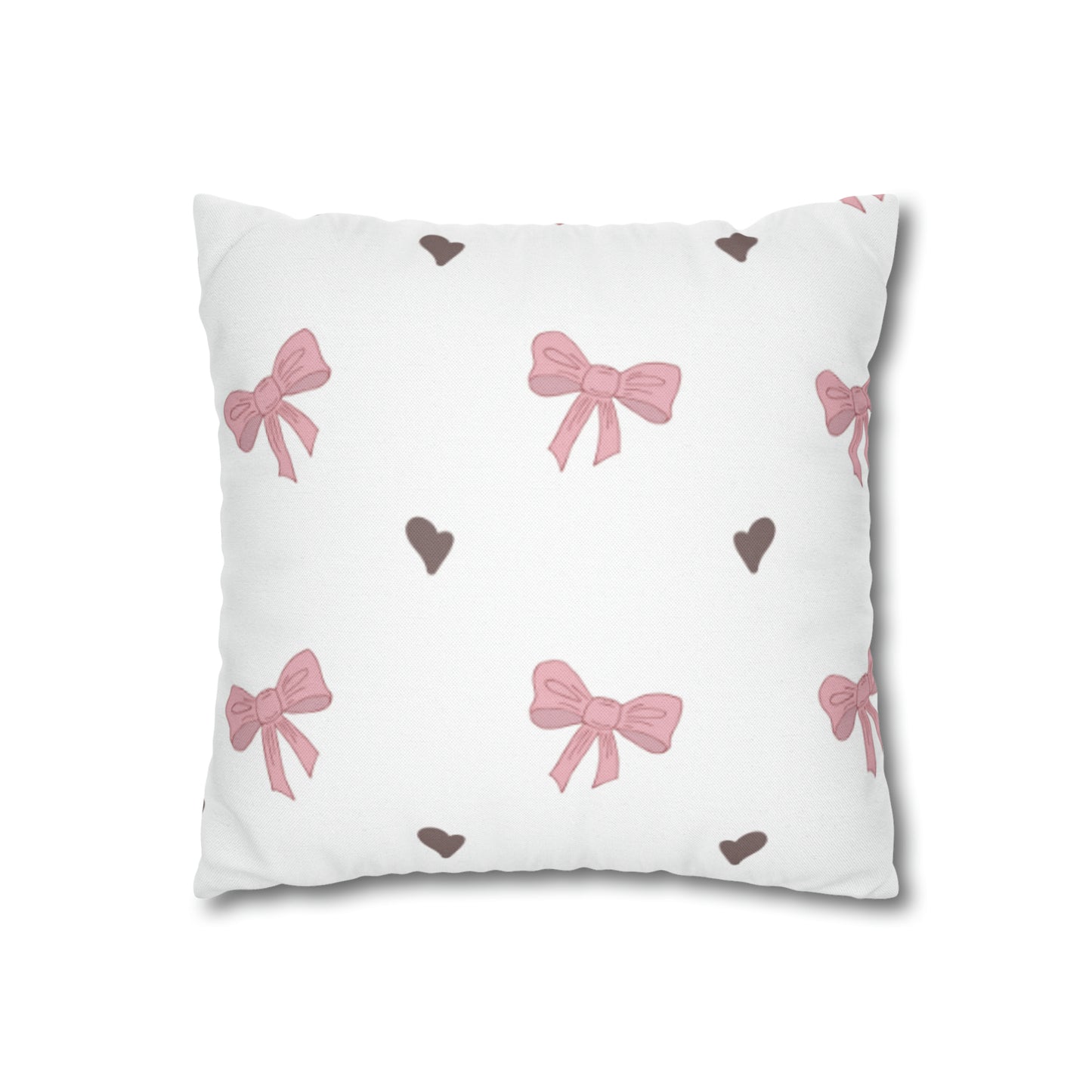 Bows N' Hearts Square Pillow Case