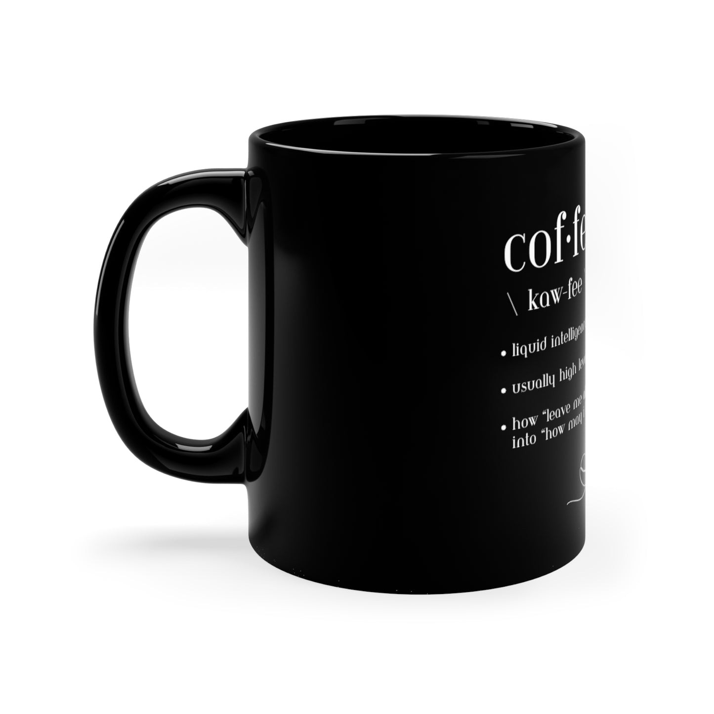 Cof·fee 11oz Black Mug